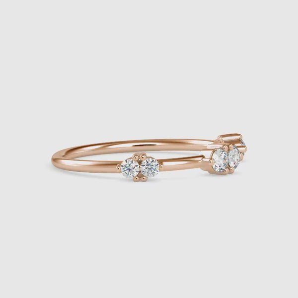 Yeneffer Stone Diamond Ring Rose Gold