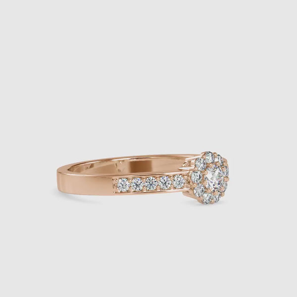 Pretti charming Engagement Diamond Ring Rose gold