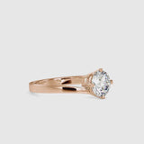 Curvy white stone Diamond Ring Rose gold