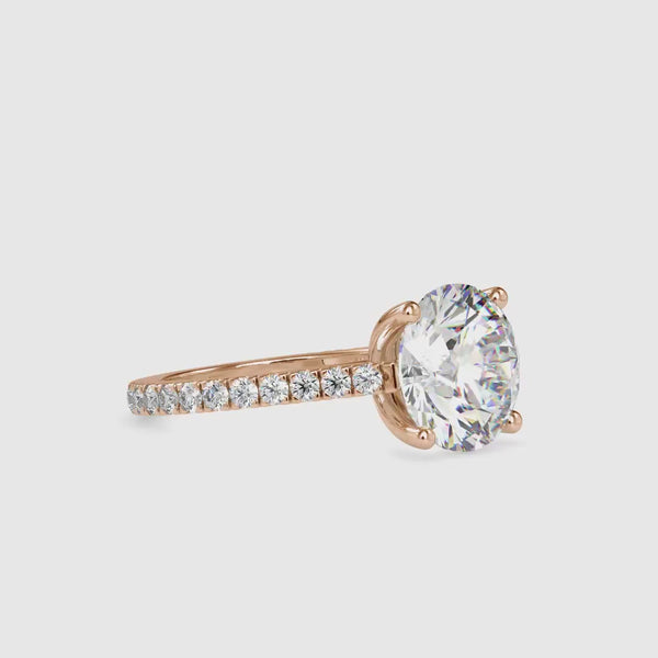 Opalescent Prong Diamond Engagement Ring Rose gold
