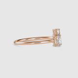 Oval Benign Diamond Ring Rose Gold