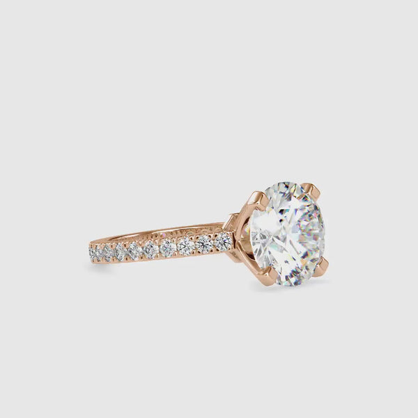 Unconditional Prong Diamond Ring Rose gold