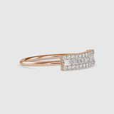 Baguette Lunatic Stone Diamond Ring Rose Gold