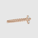 Intimacy Round Diamond Ring Rose Gold