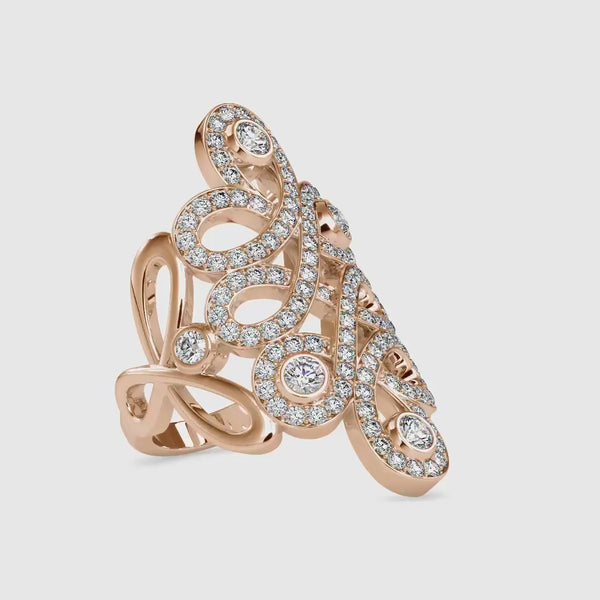 Infinity Diamond Stone Engagement Ring Rose gold