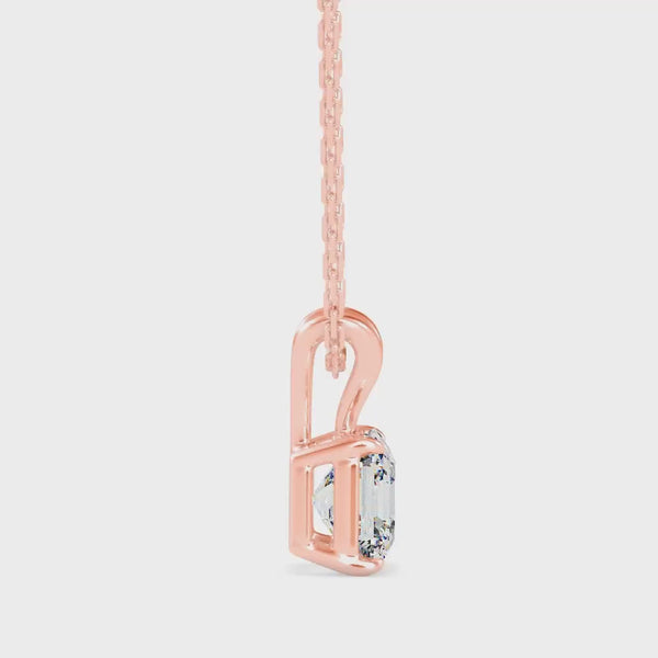 Ethereal Orbs Solitaire Pendant Rose Gold