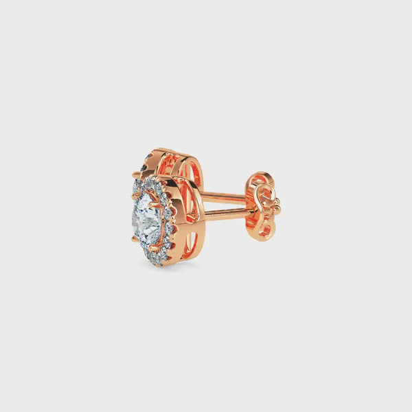 Diamond Delights Solitaire Earring Rose Gold