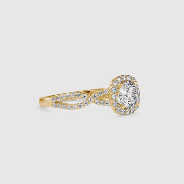 Fluky Infinity Diamond Ring Yellow gold