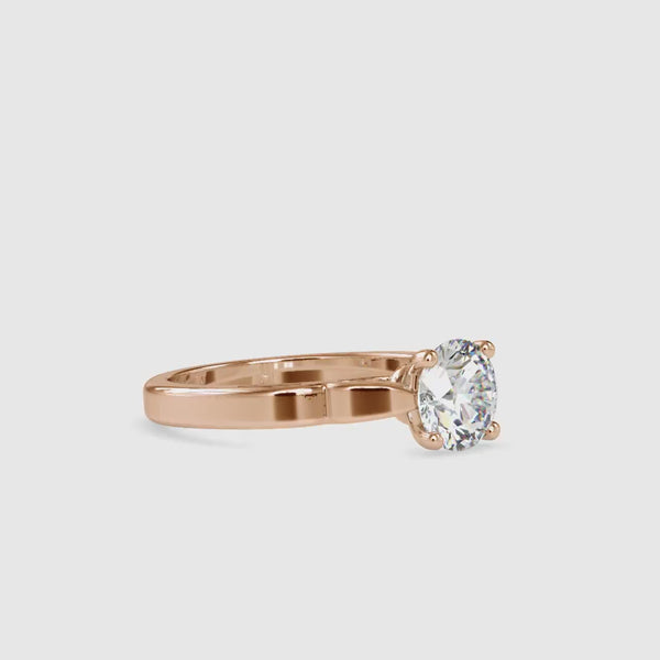 Timeless White Diamond Engagement Ring Rose gold