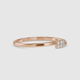 Sansa Round Stone Diamond Ring Rose gold