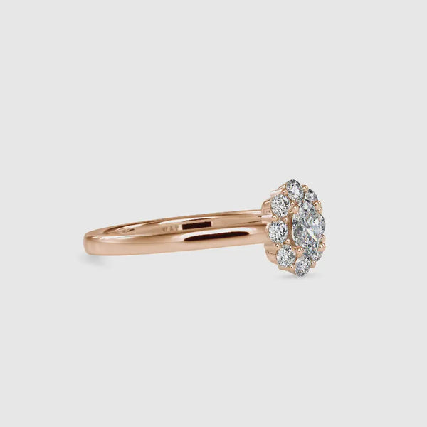Bloom Diamond Stone Engagement Ring Rose gold