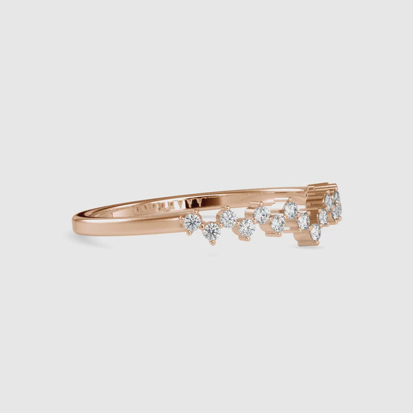 Eclipsed Delicate Diamond Ring Rose gold