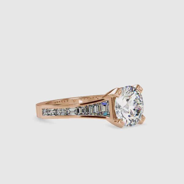 Crystal Prong Diamond Ring Rose gold