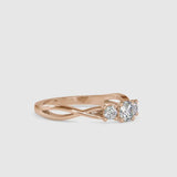 Triumph Infinity Diamond Stone Ring Rose gold