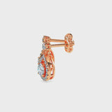 Potts Diamond Solitaire Earring Rose Gold