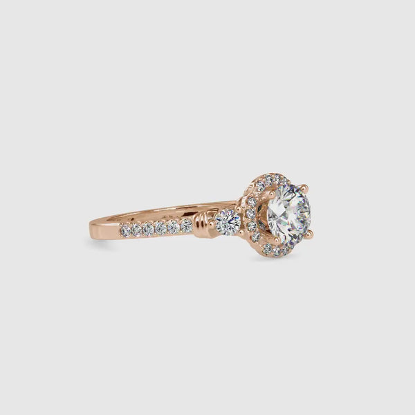 Endowed Stone Diamond Ring Rose gold