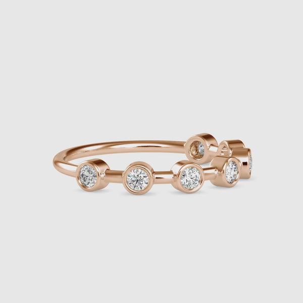 Talisha Round Stone Delicate Ring Rose gold