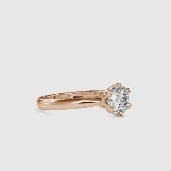 Marheart Prong Diamond Ring Rose gold